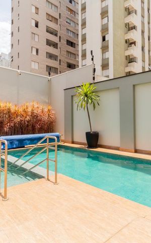 Studio à venda com 40m², 1 quarto e 1 vagaPiscina