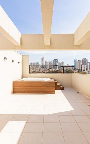 Studio à venda com 77m², 1 quarto e 2 vagas Studio à venda com 77m², 1 quarto e 2 vagasVaranda gourmet