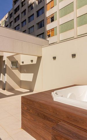 Studio à venda com 77m², 1 quarto e 2 vagas Studio à venda com 77m², 1 quarto e 2 vagasVaranda gourmet