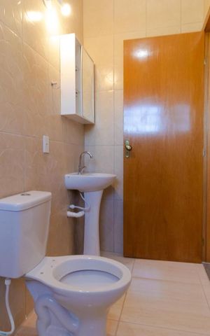 Casa para alugar com 120m², 2 quartos e 2 vagas Casa para alugar com 120m², 2 quartos e 2 vagasBanheiro da Suíte 01