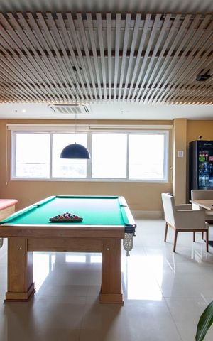 Studio à venda com 41m², 1 quarto e 1 vagaSalão de jogos