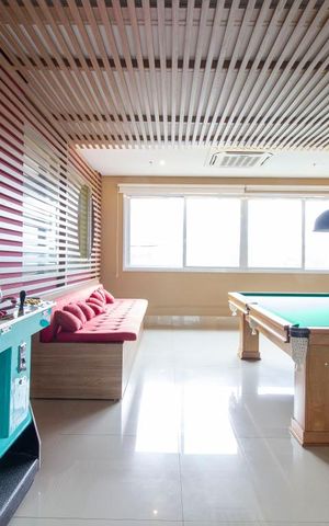 Studio à venda com 41m², 1 quarto e 1 vagaSalão de jogos