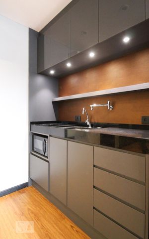 Studio para alugar com 32m², 1 quarto e 1 vaga Studio para alugar com 32m², 1 quarto e 1 vagaCozinha
