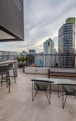 Studio à venda com 21m², 1 quarto e sem vaga Studio à venda com 21m², 1 quarto e sem vagaÁrea comum - Terraço