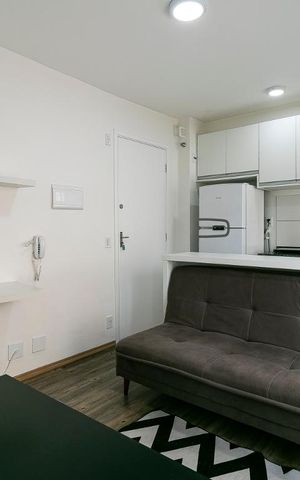 Studio para alugar com 26m², 1 quarto e sem vagaSala / Dormitório