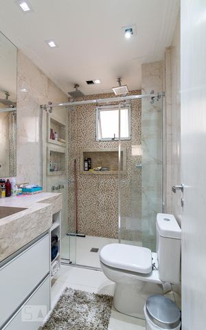 Apartamento à venda com 115m², 3 quartos e 2 vagasBanheiro quarto 3 suíte