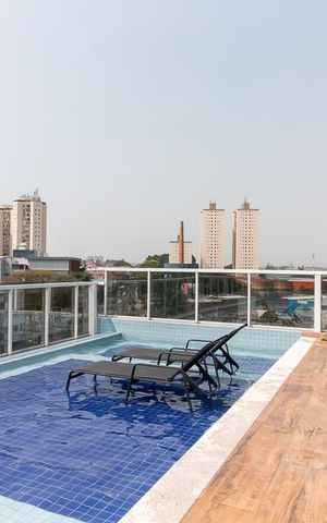 Studio para alugar com 28m², 1 quarto e 1 vagaPiscina - 4 andar