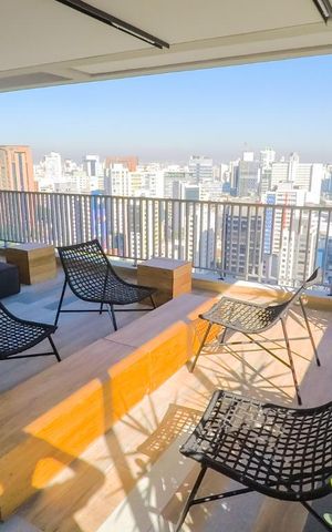 Studio à venda com 18m², 1 quarto e sem vagaTerraco
