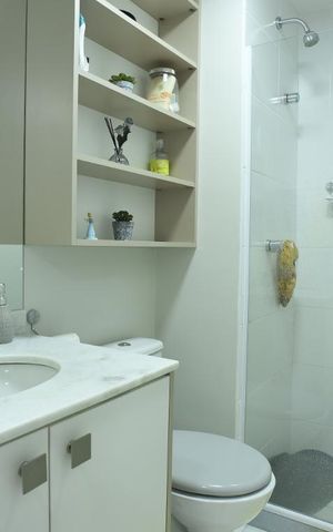 Apartamento à venda com 62m², 2 quartos e 1 vagaBanheiro Social