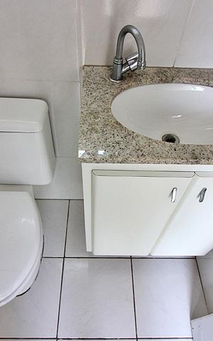 Apartamento para alugar com 110m², 3 quartos e 1 vagaDetalhes do Banheiro de Serviço