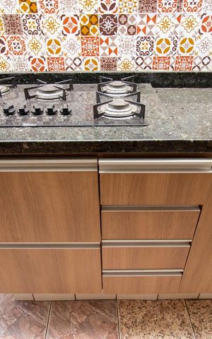 Casa para alugar com 90m², 2 quartos e 1 vagaDetalhe cozinha