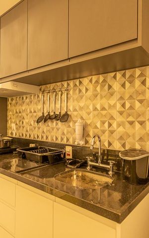 Studio à venda com 25m², 1 quarto e sem vagaCozinha