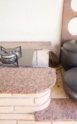 Casa à venda com 410m², 3 quartos e 6 vagasDetalhe Cozinha Caipira