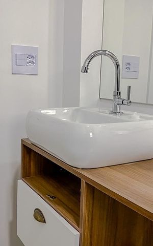 Apartamento à venda com 35m², 1 quarto e 1 vagaDetalhe Banheiro