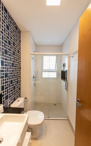 Studio para alugar com 55m², 1 quarto e 2 vagas Studio para alugar com 55m², 1 quarto e 2 vagasBanheiro Social