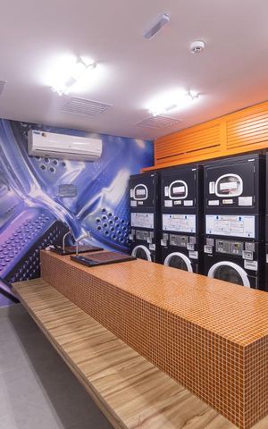 Studio para alugar com 55m², 1 quarto e 2 vagas Studio para alugar com 55m², 1 quarto e 2 vagasLavanderia