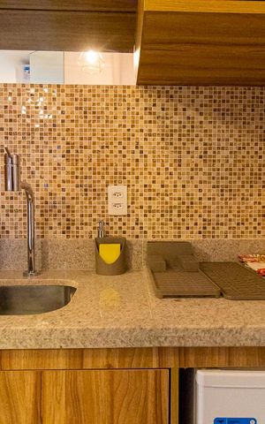 Studio para alugar com 24m², 1 quarto e sem vaga Studio para alugar com 24m², 1 quarto e sem vagaCozinha