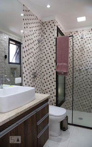 Apartamento para alugar com 150m², 3 quartos e 2 vagasBanheiro da Suíte 1