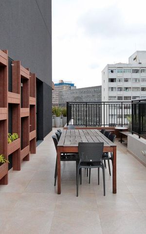 Studio à venda com 21m², 1 quarto e sem vagaTerraço