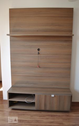 Apartamento à venda com 38m², 1 quarto e 1 vagaSala - detalhe rack
