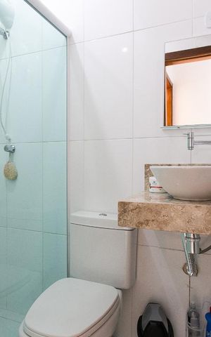 Casa de condomínio para alugar com 110m², 3 quartos e 2 vagasBanheiro da Suíte