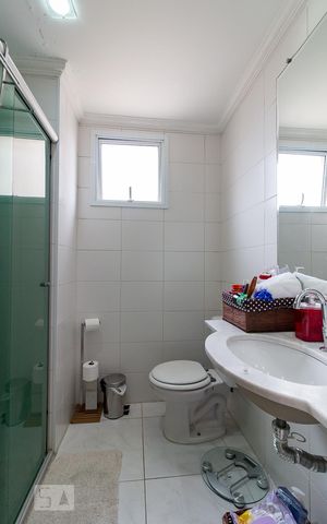 Apartamento à venda com 77m², 3 quartos e 2 vagasBanheiro quarto 3 suíte