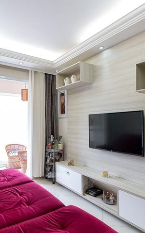 Apartamento à venda com 77m², 3 quartos e 2 vagasSala