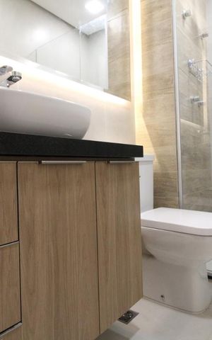 Studio para alugar com 60m², 1 quarto e 1 vagaBanheiro da suíte