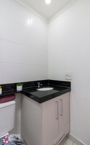 Apartamento para alugar com 56m², 2 quartos e 1 vagaBanheiro quarto 2 suíte