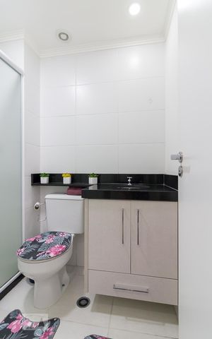 Apartamento para alugar com 56m², 2 quartos e 1 vagaBanheiro quarto 2 suíte