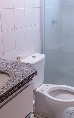 Apartamento para alugar com 58m², 2 quartos e 1 vaga Apartamento para alugar com 58m², 2 quartos e 1 vagaBanheiro Social