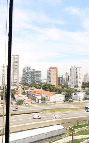 Studio à venda com 38m², 1 quarto e 1 vagaVista da varanda