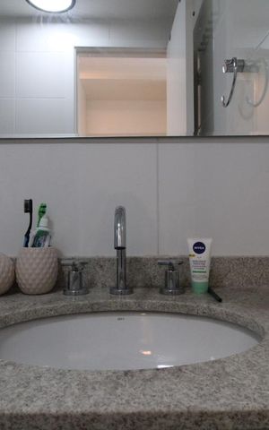Studio à venda com 38m², 1 quarto e 1 vagaPia do banheiro