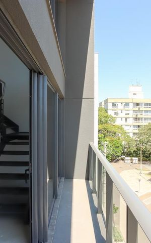 Studio à venda com 79m², 1 quarto e 1 vagaVaranda