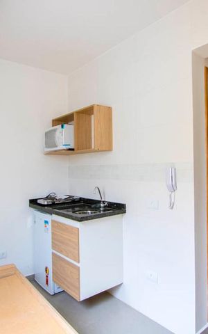 Studio para alugar com 13m², 1 quarto e 1 vaga Studio para alugar com 13m², 1 quarto e 1 vagaQuarto/Cozinha