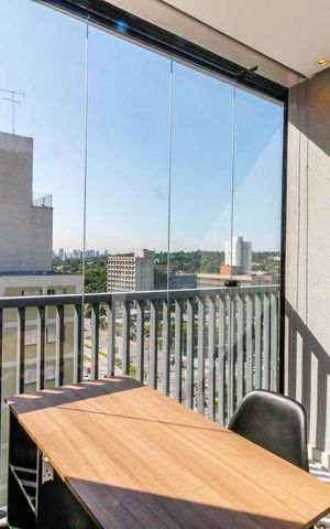 Studio para alugar com 23m², 1 quarto e sem vaga Studio para alugar com 23m², 1 quarto e sem vagaVaranda