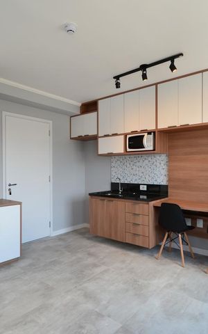 Studio à venda com 25m², 1 quarto e sem vagaSala/Quarto