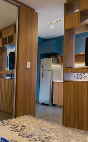 Studio para alugar com 26m², 1 quarto e sem vaga Studio para alugar com 26m², 1 quarto e sem vagaQuarto