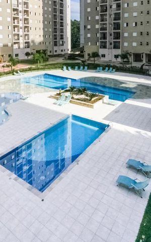 Apartamento à venda com 57m², 2 quartos e 1 vaga Apartamento à venda com 57m², 2 quartos e 1 vagaVista da Piscina