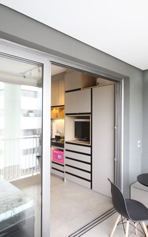 Studio para alugar com 25m², 1 quarto e sem vagaVaranda