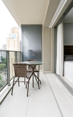 Apartamento para alugar com 36m², 1 quarto e 1 vaga Apartamento para alugar com 36m², 1 quarto e 1 vagaVaranda