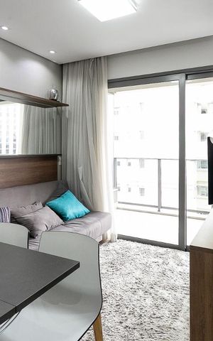 Apartamento para alugar com 36m², 1 quarto e 1 vaga Apartamento para alugar com 36m², 1 quarto e 1 vagaSala