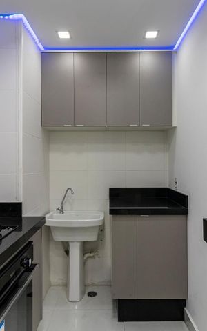 Apartamento à venda com 36m², 2 quartos e 1 vagaCozinha e Área de serviço