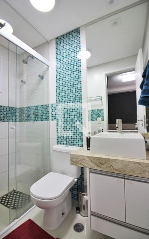 Apartamento à venda com 84m², 2 quartos e 2 vagasBanheiro do Quarto 1 - Suíte