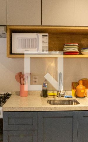 Apartamento para alugar com 28m², 1 quarto e sem vaga Apartamento para alugar com 28m², 1 quarto e sem vagaCozinha e Área de Serviço