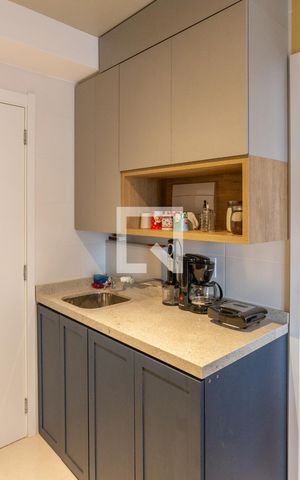 Apartamento para alugar com 28m², 1 quarto e sem vaga Apartamento para alugar com 28m², 1 quarto e sem vagaCozinha e Área de Serviço