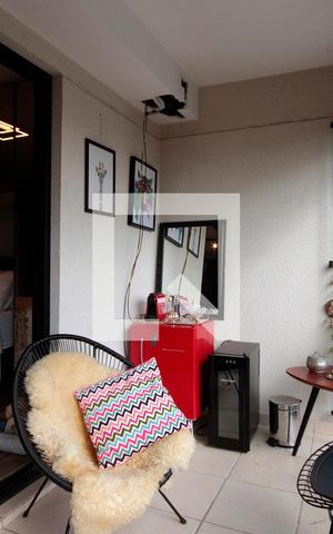 Studio à venda com 42m², 1 quarto e 1 vagaVaranda