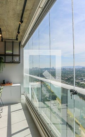 Apartamento para alugar com 38m², 1 quarto e 1 vaga Apartamento para alugar com 38m², 1 quarto e 1 vagaVaranda da Sala Studio