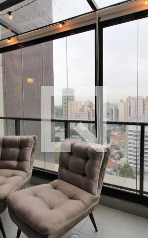 Studio à venda com 46m², 1 quarto e 1 vagaVaranda
