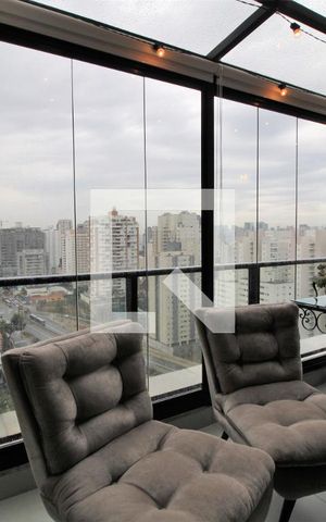 Studio à venda com 46m², 1 quarto e 1 vagaVaranda